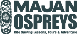 Majan Ospreys logo, representing adventure sports and kiteboarding activities on Masirah Island, Oman.