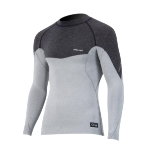 Mercury Top 2mm neoprene kitesurfing top in grey and black for warmth and flexibility